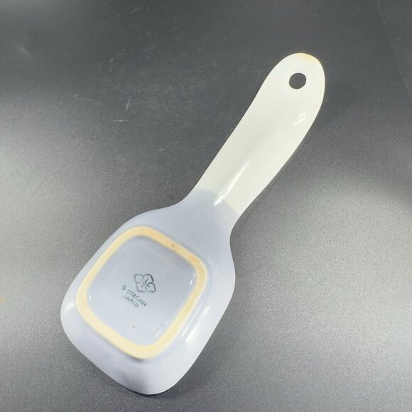 OTAGIRI Spoon Rest Ceramic Resting Plate Dish With Tree Scene Made In Japan VTG - Picture 5 of 13